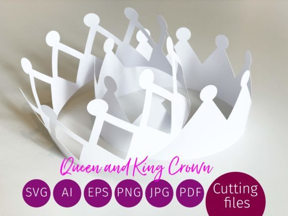 2 Crowns 3D SVG: Objects for Branding