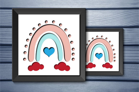 3D Boho Rainbow Layered Shadow Box: 3D SVG Review