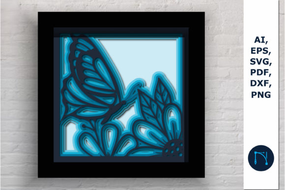 3D Butterfly with Flower SVG Shadow Box Review