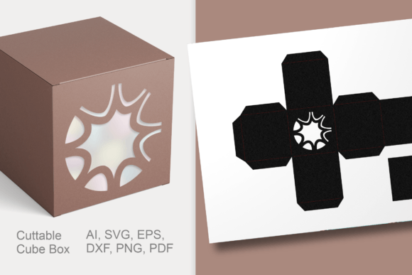 Asymmetrical Round Window Cube Gift Box 3D SVG Review