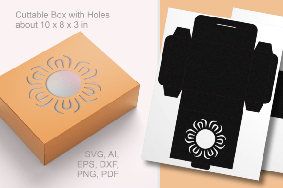 Blossom Round Window Box SVG for Gift Boxes
