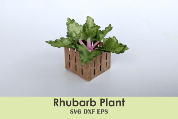 Dollhouse Miniature Veggie Garden Rhubar 3D SVG Review