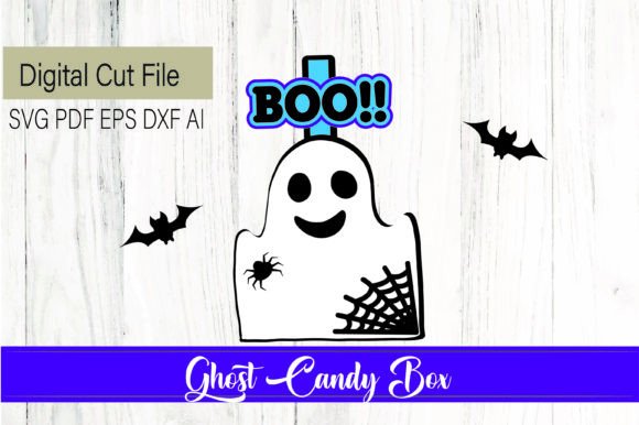 Ghost Candy Box: 3D SVG for Halloween