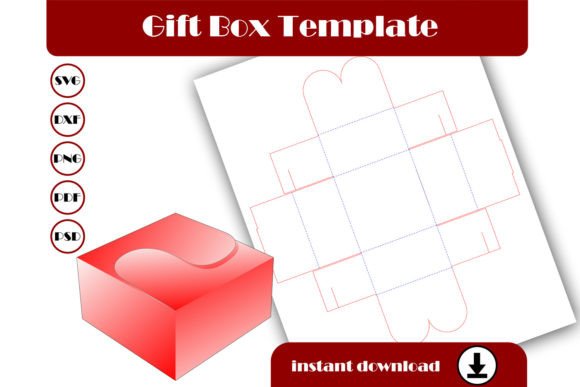 Gift Box Template: 3D SVG for Gift Boxes