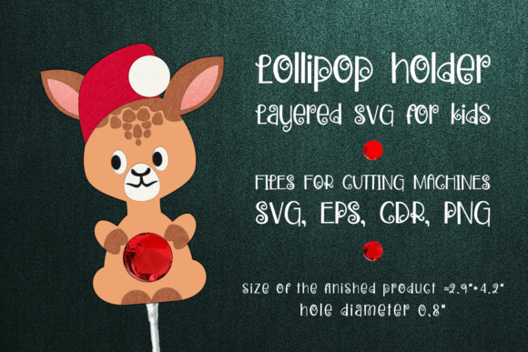Giraffe Christmas Lollipop Holder 3D SVG Review