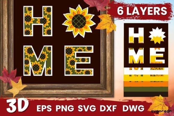 Home Shadow Box Svg: 3D SVG for Shadow Boxes
