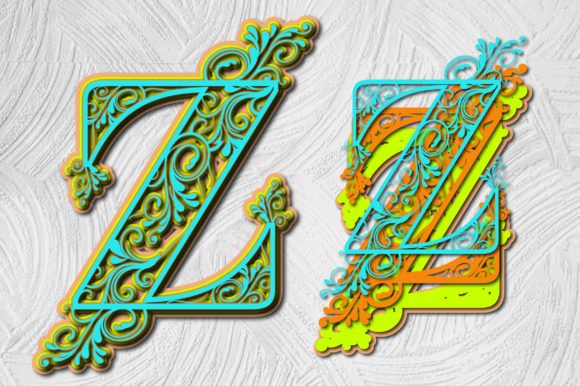 Layered Floral Letter Z: 3D SVG Shapes Review