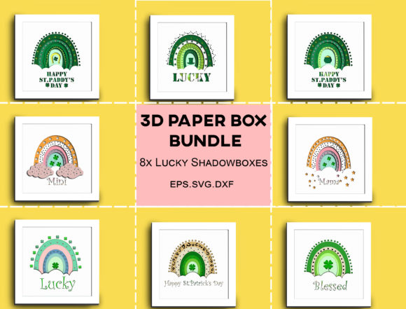 Lucky Bundle Papercut Light Box: 3D SVG & Shadow Boxes