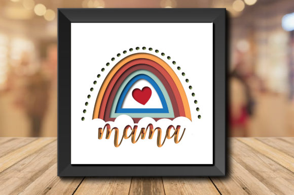 Mothers Day Mama Layered Shadow Box: 3D SVG Review