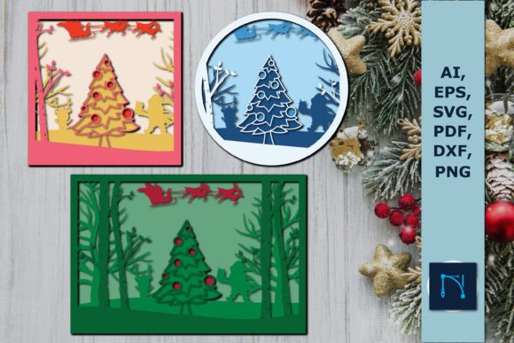 Multi-layer Christmas Shadow Box 3D SVG Set Review