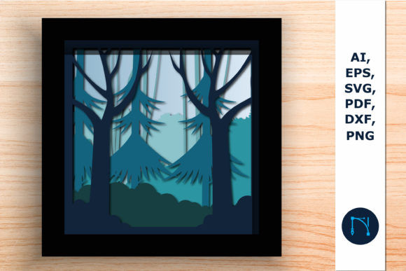 Multi-Layer Forest Frame: 3D SVG for Shadow Boxes
