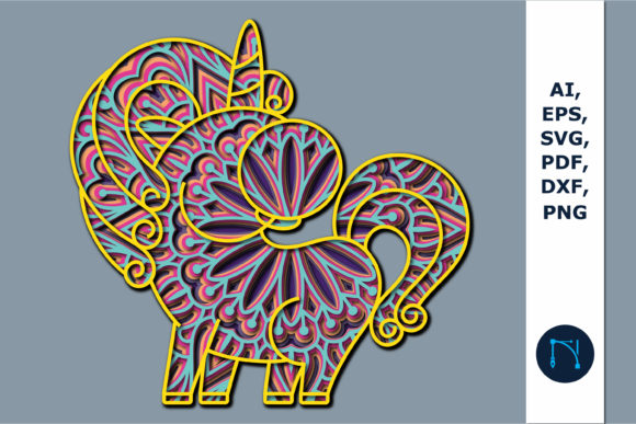 Multi Layer Unicorn Mandala 3D SVG Shapes Review