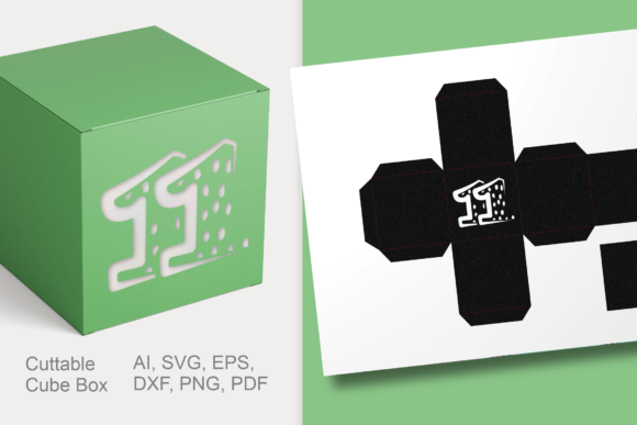 Number 11 Cube Gift Box Template SVG Review