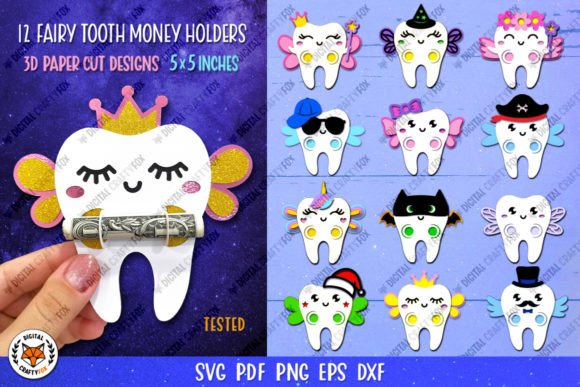 Tooth Fairy Money Holder Bundle SVG: 3D Shapes Review