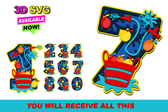 Water Balloon Numbers: 3D SVG Shapes Review