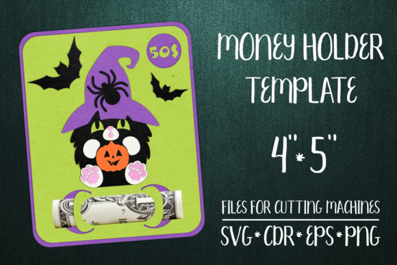 Witch’s Cat Halloween Card Money Holder: 3D SVG Shapes Review